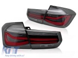 Set de stopuri LED potrivit pentru BMW Seria 3 F30 sedan 2011-2018, baza fumurie, stanga si dreapta Performance AutoTuning