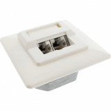 Priza de retea RJ45 cat.5 cu 2 porturi ingropata, InLine IL74302