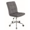 Scaun birou cu stofa tip catifea SL Q020, inaltime reglabila, cadru cromat, rotatie 360 , roti pivotante, 90 kg, Gri