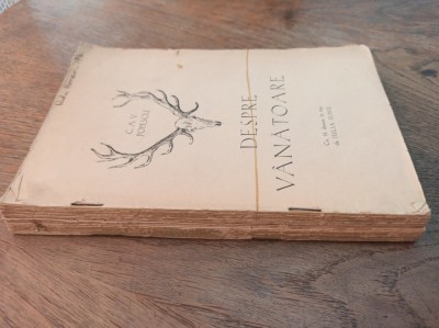 DESPRE VANATOARE - C.A.V. POPESCU , 1936 foto