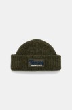 Tommy Jeans căciulă din amestec de l&acirc;nă culoarea verde, AM0AM13675
