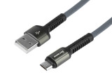 Cablu De Incarcare Si Sincronizare, Microfibra Impletita, 200 Cm, Usb&amp;gt; Micro Usb Maway 63025