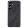Husa telefon tactical magforce aramid pentru samsung galaxy s25, fibra aramida, ultra slim 0.8 mm, inel magnetic, negru