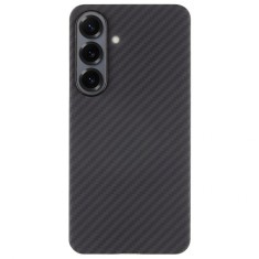 Husa telefon tactical magforce aramid pentru samsung galaxy s25, fibra aramida, ultra slim 0.8 mm, inel magnetic, negru