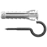 Diblu universal din nylon, cu surub cu carlig ochi deschis, Fischer SX Plus, 6 x 30 mm, set 2 bucati