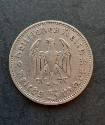 5 Reichsmark 1935, litera D, Germania - G 3559 foto