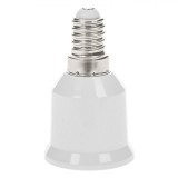 Adaptor Soclu Bec, E14 la E27, PC Ignifug, Rezistent La Temperaturi Ridicate, Izolare Bună, Albi, Oem