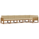 vidaXL Set de canapele de exterior cu pernă 6 pcs Natural și Bej 3382611