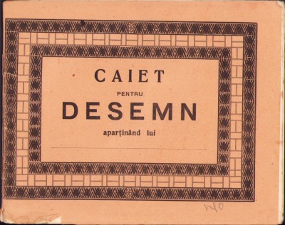HST C1824 Caiet de desemn Rom&amp;acirc;nia interbelică cu hărți desenate de m&amp;acirc;nă foto