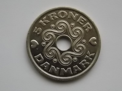 5 KRONER 1997 DANEMARCA foto