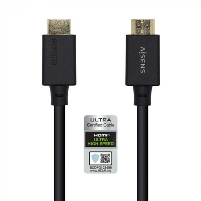 HDMI Cable Aisens Black 1 m