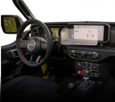 Folie Protectie Navigatie Jeep Gladiator 2023+, Duragon, protectie Display Navigatie, silicon Transparent, Anti-zgarieturi, kit instalare foto