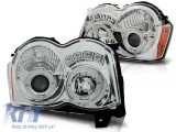 Set de faruri de tuning cu ochi de &icirc;nger halogeni, potrivit pentru Chrysler JEEP GRAND CHEROKEE 2008-2010, stanga si dreapta Performance AutoTuning