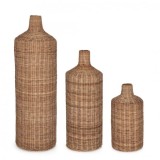 Set 3 sticle decorative rattan maro Kadin 19x40 cm, 22x60 cm, 25x80 cm