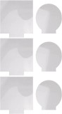 Set de 6 plasci acrilice pentru gravat OVNSHVN, transparent, 15 x 15 x 0,2 cm / 13,5 x 12 x 0,2 cm