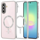 Husa Samsung Galaxy A27 5G Luxury Crystal MagSafe Transparenta Silver