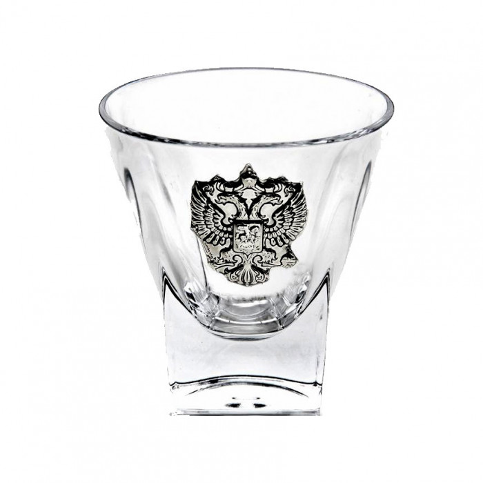 Set 6 pahare argintate Vodca Fusion Russian Logo COD: 3433