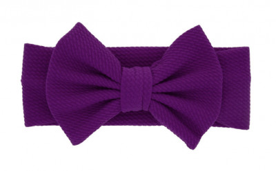 Purple Hairband cu Bow Tie fată foto