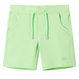 Pantaloni scurți pentru copii, verde fosforescent, 128, vidaXL