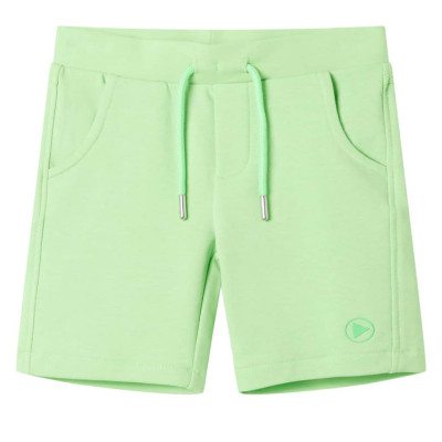 Pantaloni scurți pentru copii, verde fosforescent, 92 foto