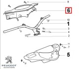 Carena bord originala Peugeot Vclic Evolution 4T 50cc (08-12) (neagra)