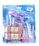 Pistol cu Baloane de Sapuni cu Sunet si Lumini, Tema Regatul de Gheata, Plastic, Varsta 3+ Ani