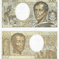 1989, 200 francs (P-155c.2) - Franța - stare XF+++/aUNC!