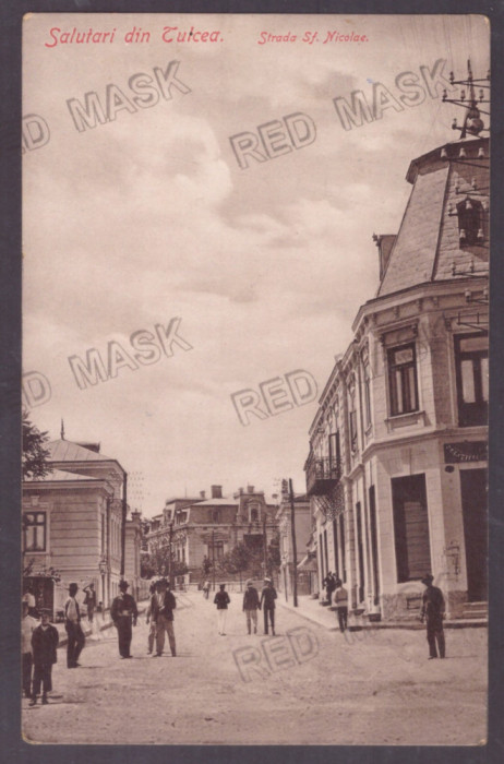 4727 - TULCEA, Sf. Nicolae street, Romania - old postcard - used - 1908