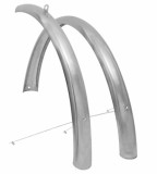 Aripi Bicicleta Otel 28 Inch Argintiu, Fixare Furca, Tije Sarma si Cleme