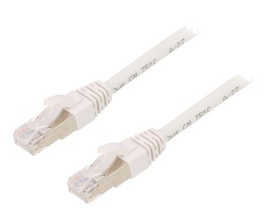Patch Cord Ethernet Cat.6a S/FTP Alb 1m foto