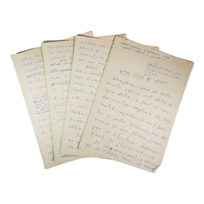 Geo Bogza, Omul locuit de istorie, manuscrisul unei comunicări, 1979