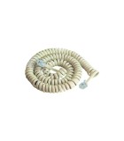 Cablu telefonic RJ10 spiralat 4.2m alb, Oem