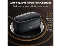 Casti Baseus Bowie MA20 wireless TWS bluetooth 5.3, microfon pe casca, negru foto