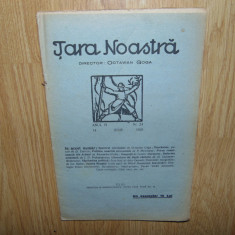 REVISTA TARA NOASTRA NR:24 ANUL 1925 -DIRECTOR OCTAVIAN GOGA
