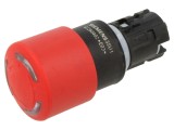 Comutator de siguranţă roşu 22mm, 2 poziţii stabile, cap ciupercă