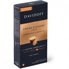 Capsule cafea Davidoff Café Crema Elegant Lungo, 10 capsule x 5.5g, Compatibil sistem Nespresso