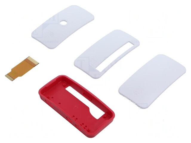 Carcasa ABS Albă/Roșie pentru Accesorii