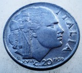 1.879 ITALIA WWII VITTORIO EMANUELE III 20 CENTESIMI 1939 R MAGNETIC, Europa
