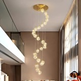 Candelabru Cristal LED KILKENNY Culmino, 144W, Lumina Neutra, Diametru 60cm, Auriu ModernLight Concept
