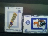 ANDORRA SPANIOLA 1991 EUROPA CEPT SPATIU COSMIC Serie 2 val MNH**, Nestampilat