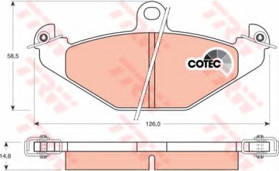 Set placute frana,frana disc RENAULT ESPACE III (JE0) (1996 - 2002) TRW GDB1041 foto