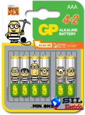 Baterie alcalina Minions R3 (AAA) 4+2 buc/blister Ultra GP foto
