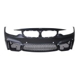 Set bara fata BMW 4/4 GC (F32/F33/F36/F82/83), 12.2013-, cu 4 gauri spalator si 4 senzori parcare; grunduit, de vopsit; type M4; cu grile inferioare;