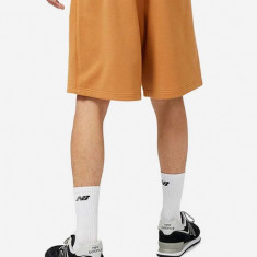 New Balance pantaloni scurți din bumbac culoarea portocaliu