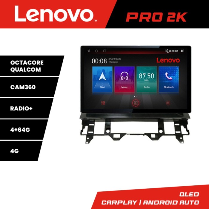 Navigatie Mazda 6 2004-2008 K-MZD6 Lenovo PRO 4+64 13 inch 2K android 4G DSP gps internet Cor CarStore Technology