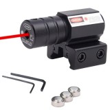 Punctator Laser Sina RIS 20mm, Airsoft, Paintball, Vanatoare, Fascicul Rosu, Reglabil, cu Baterii Incluse