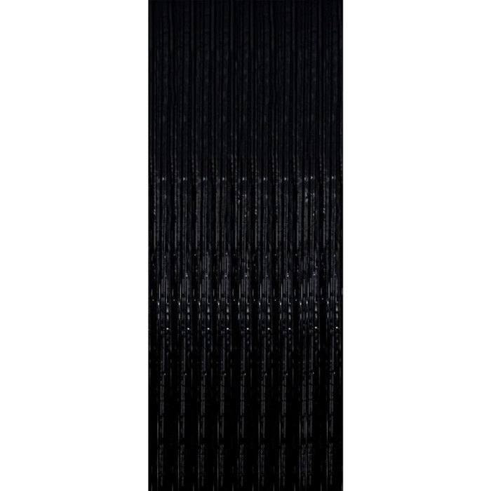 Perdea franjurata, flippy, model decor petrecere, pentru fundal de poze, amenajare colorata a petrecerii, dimensiune 100x200 cm, negru