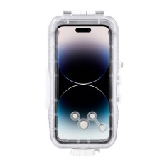 Husa Puluz de telefon impermeabila din plastic pentru iPhone 14 Plus/Pro Max/13 Pro Max/12 Pro Max/11 Pro Max (alba) foto