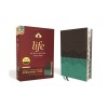 Niv, Life Application Study Bible, Third Edition, Personal Size, Leathersoft, Gray/Teal, Indexed, Red Letter Edition