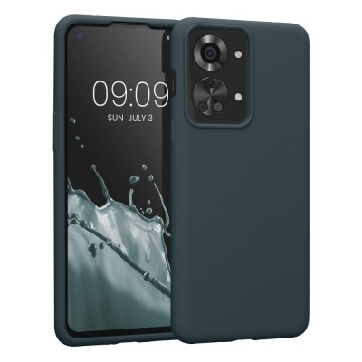 Husa Kwmobile pentru OnePlus Nord 2T, Silicon, Albastru, 58764.202 foto